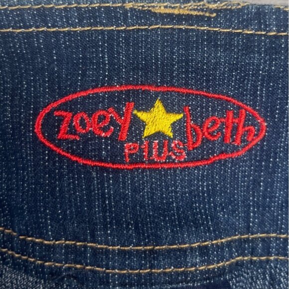 Zoey Beth Denim Skirt Gold Belt Womens 1X Blue New - Picture 7 of 10